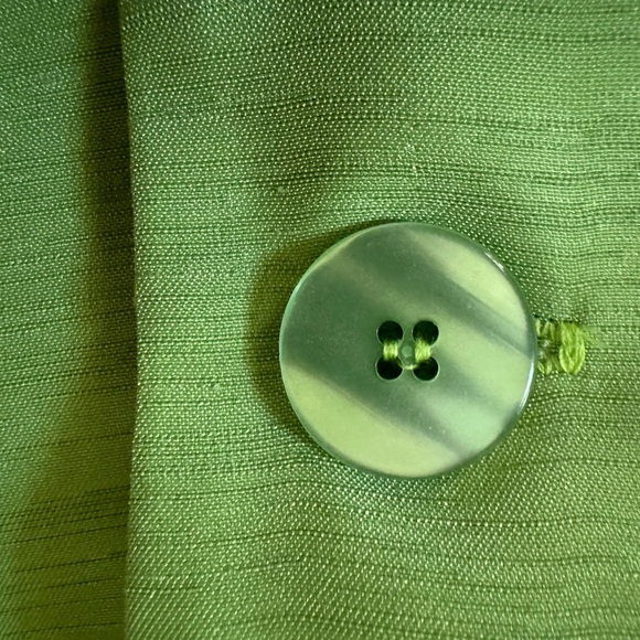 Petite Sophisticate blazer size S Green party casual mother of pearl buttons - Picture 3 of 8